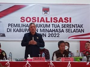 Sosialisasi Pilhut Minsel Tahun 2022, Bupati FDW bekali Panitia Pilhut di Kecamatan Tenga dan Sinonsayang