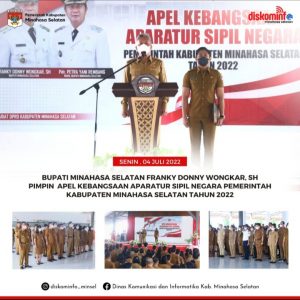 Bupati FDW Pimpin Apel Kebangsaan Pemkab Minsel