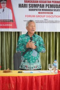 Bupati FDW Buka FGD Terkait Kepemudaan Di Kab.Minsel