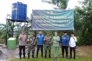 Bupati Gowa Nilai Program TNI-AD Manunggal Bantu Ketersediaan Air Bersih Warga di Desa Nirannuang 