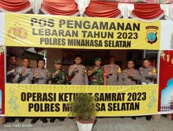 Sinergitas TNI/Polri di Minsel sukseskan Operasi Ketupat Samrat 2023