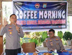 Coffee Morning bersama, Polres Minsel pererat Sinergitas dengan Insan Pers