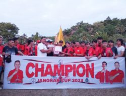 Turnamen U-21 Jangkar Cup 2023 Se-Kecamatan Tumpaan Sukses di gelar, Lelema FC Jawara