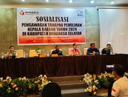 Bawaslu Minsel Gelar Sosialisasi Pengawasan Tahapan Pilkada Minsel Tahun 2024