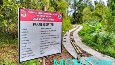 Pemdes Wiau Lapi Barat Realisasikan DD T.A 2024 melalui Kegiatan Pembangunan Jalan Setapak