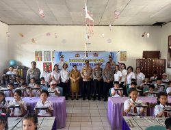 Tindak lanjut Program Presiden, Kapolres Minsel Bagikan Makan Siang Gratis untuk anak Siswa-Siswi SD