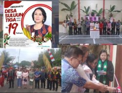 Peresmian Gedung Olahraga sebagai Kado di HUT Ke-19 Tahun Desa Suluun Tiga