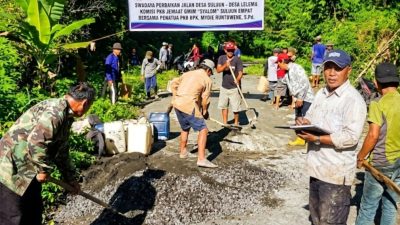 Salut ! PKB GMIM Syalom Suluun Empat Sukses Perbaiki Jalan Suluun-Lelema yang rusak