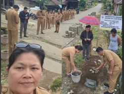 Bangga Membangun Desa, Pemdes Mokobang Awali Pembangunan Jalan Paving dengan Ibadah